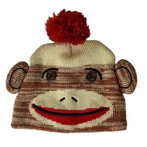 Sock Monkey Toddler Winter Beanie
